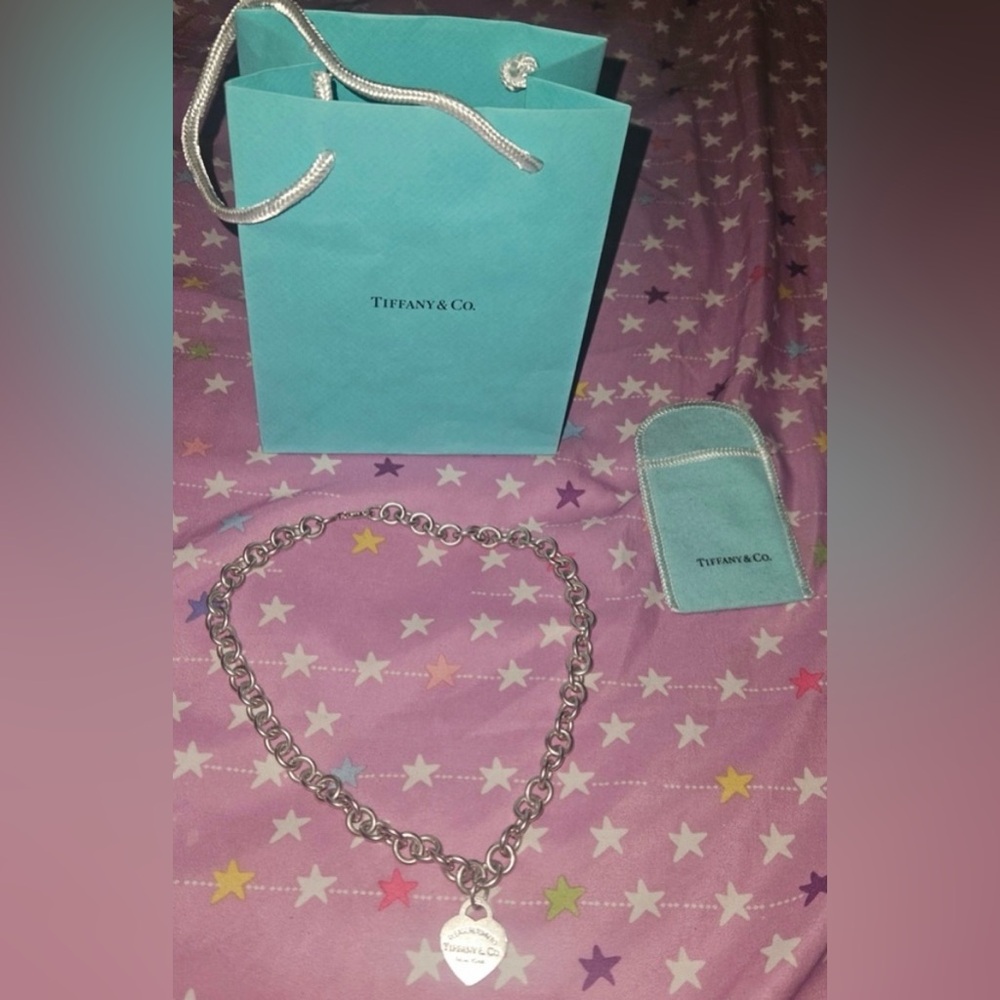 Tiffany heart Chain Link necklace